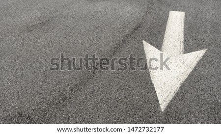 Street arrow signage with copy space