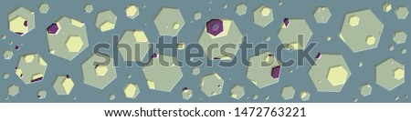 Abstract Generative Art color distributed plygon holes background illustration
