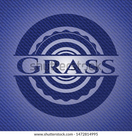 Grass with denim texture. Vector Illustration. Detailed.