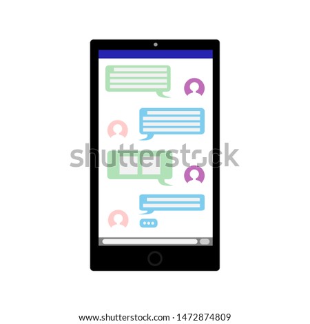 people chatting in application on mobile phone