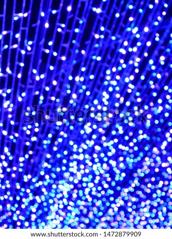 Background image, blue bokeh lights
