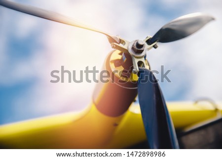 Set of equipment for launching electric model airplane. Royalty-Free Stock Photo #1472898986