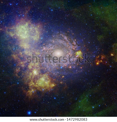 Awesome beauty of starfield somewhere in deep space. Elements of this image furnished by NASA