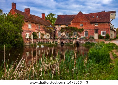 Flatford Mill along the river stour Dedham Vale, Suffolk east England, John Constable country Royalty-Free Stock Photo #1473063443