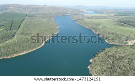 Aerial photo showing "Rio Grande", in Capitolio, Minas Gerais, Brazil