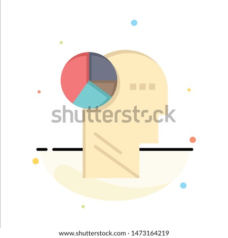 Graph, Head, Mind, Thinking Business Logo Template. Flat Color