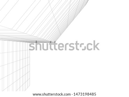 architecture building 3d vector illustration