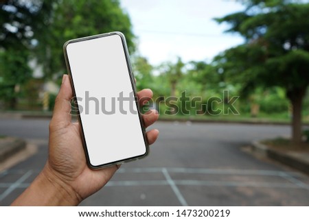 Mobile phones face blank For filling pictures or text