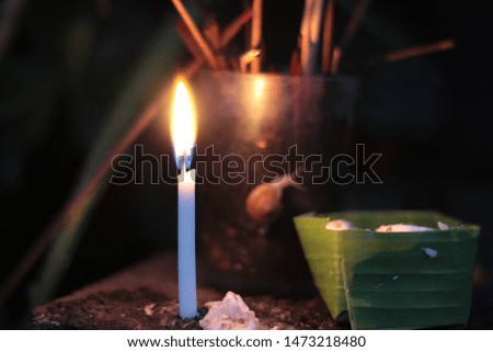Buddhists lit candles to worship angels according to their beliefs.