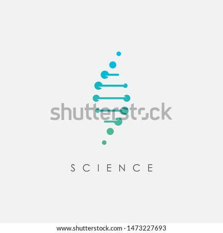 DNA logo design template.icon for science technology Royalty-Free Stock Photo #1473227693