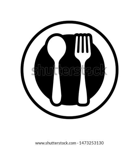 Spoon and fork Icon vector templates