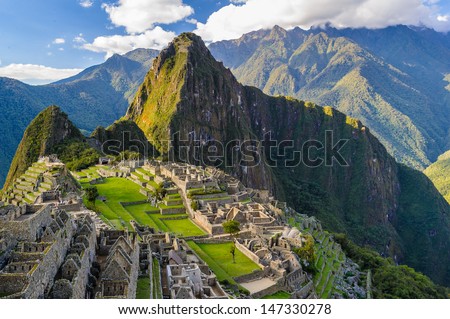 Machu Picchu (Peru, Southa America), a UNESCO World Heritage Site Royalty-Free Stock Photo #147330278