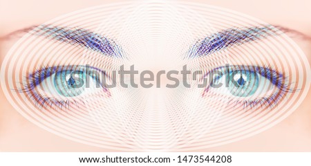 Abstract background of hypnosis Spiral in eye 