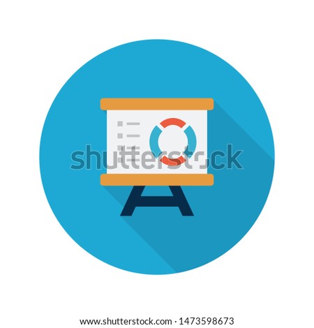 presentation glyph flat vector icon