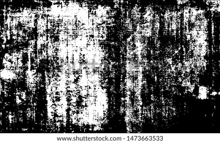Uneven black and white texture vector. Distressed overlay texture. Grunge background. Abstract textured effect. Vector Illustration. Black isolated on white background. EPS10.