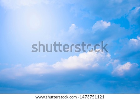 Vintage tone image of blue sky and white cloud on day time for background usage.