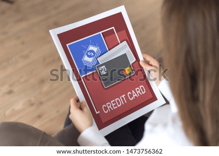 CREDIT CARD AND BUSINESS WORKPLACE CONCEPT