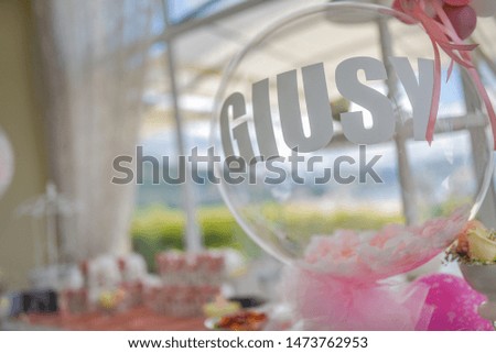 Italian decorations for communions - Pink