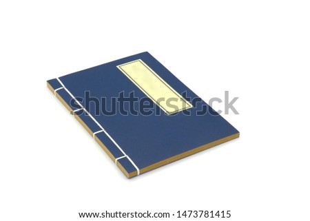 Chinese notebook  on White Background