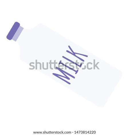 Milk bottle icon. Cartoon of milk bottle vector icon for web design isolated on white background