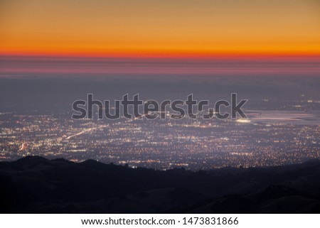 San Francisco Bay Area During Sunset