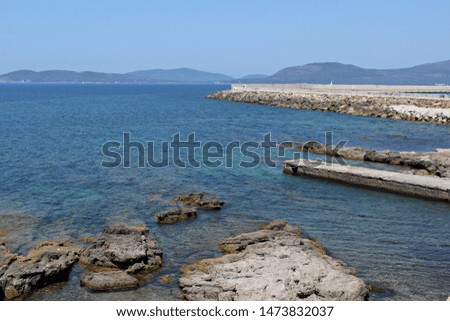 Italy, Sardinia Island: View of Alghero bay.
