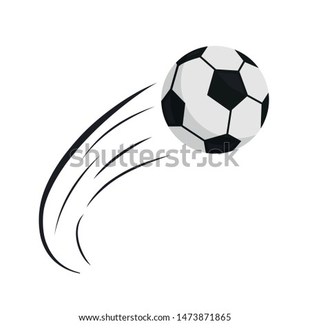 Soccer moving ball icon vector sign, illustration Ball, soccer, football, sport Abstract circle background flat icon
