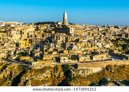 Matera at the first light of dawn-Italy