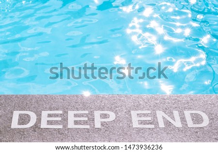 Deep end of a swimming pool Royalty-Free Stock Photo #1473936236
