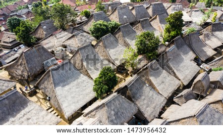 Sade village is a traditional village of sasak tribe in Lombok, Indonesia  Royalty-Free Stock Photo #1473956432