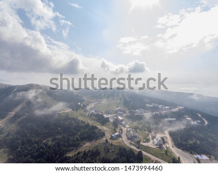 Aerial photography of above the clouds