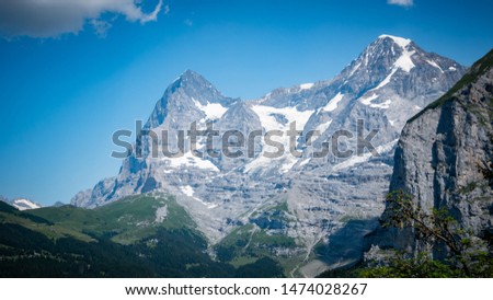 The impressive mountains and glaciers in the Swiss Alps - travel photography