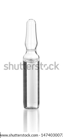 medical ampoule isolated on white