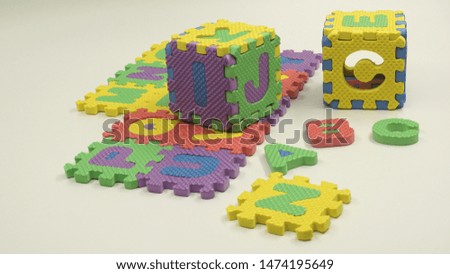 colorful rubber alphabet puzzle toy for children. Rubber alphabet toy for kids Learning.