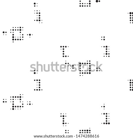Spotted black and white grunge vector line background. Abstract halftone illustration background. Grunge grid polka dot background pattern