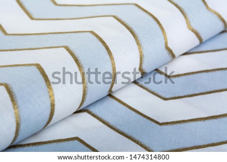 cotton fabric texture, fold, side view, close up