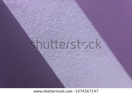 Purple painted wall. Abstract striped background. Geometrical pattern. Minimalism simple pattern. Geometric lines design. Painted wall texture. 