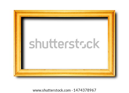 Photo frame separated from white background
