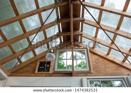craftsman made green house white wood