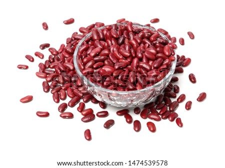 Red Beans stock photo，kidney bean on white background.