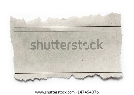 Piece of torn paper on plain background. Copy space Royalty-Free Stock Photo #147454376
