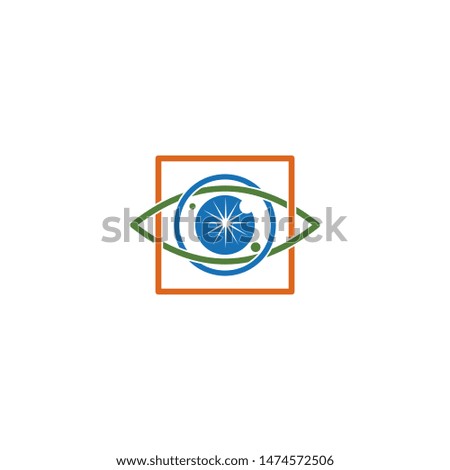 Eye care health logo design template vector icon