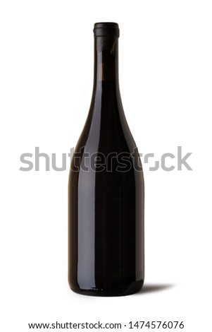 bottle of wine Borgognotta type isolated on white background
 Royalty-Free Stock Photo #1474576076