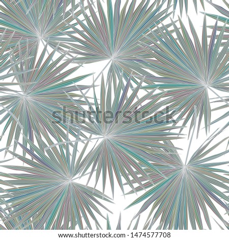 Seamless pattern with palm leaves. Abstract texture.