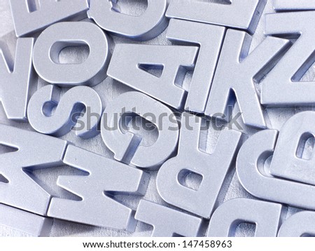 silver letters