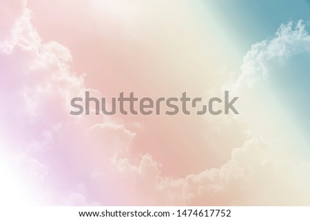 Pastel,white cloud style on blue sky,background