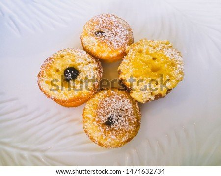 delicious indonesian cup cake with powdered or confectioners sugar topping