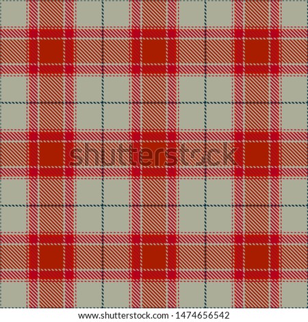 Red and Gray Tartan Plaid Scottish Seamless Pattern. Texture from tartan, plaid, tablecloths, shirts, clothes, dresses, bedding, blankets and other textile.