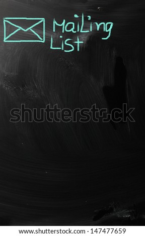 marketing concept handwritten with chalk on a blackboard
