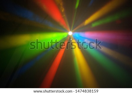 Light effect with abstract forms. Illumination art and light design.